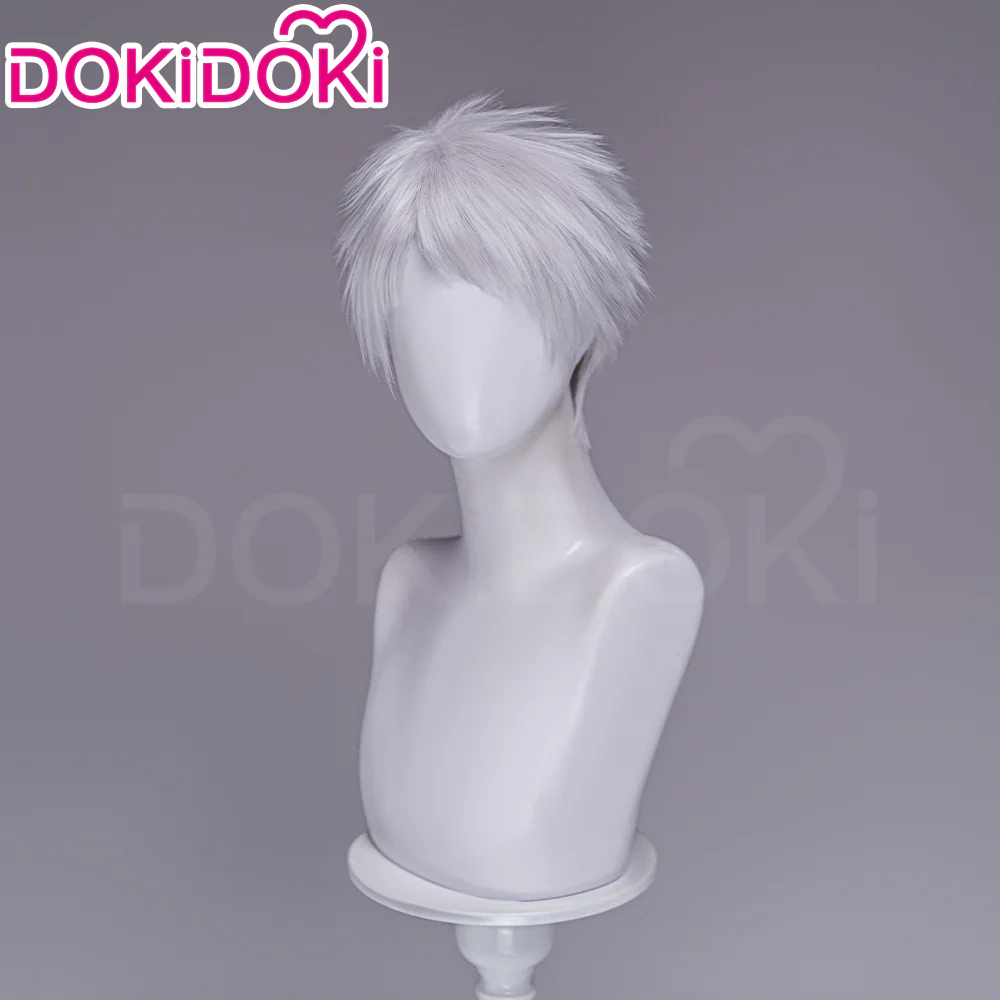 DokiDoki Anime Cosmic Princess Kaguya! Cosplay Komazawa Rai Wig Short Silver Hair - Image 2