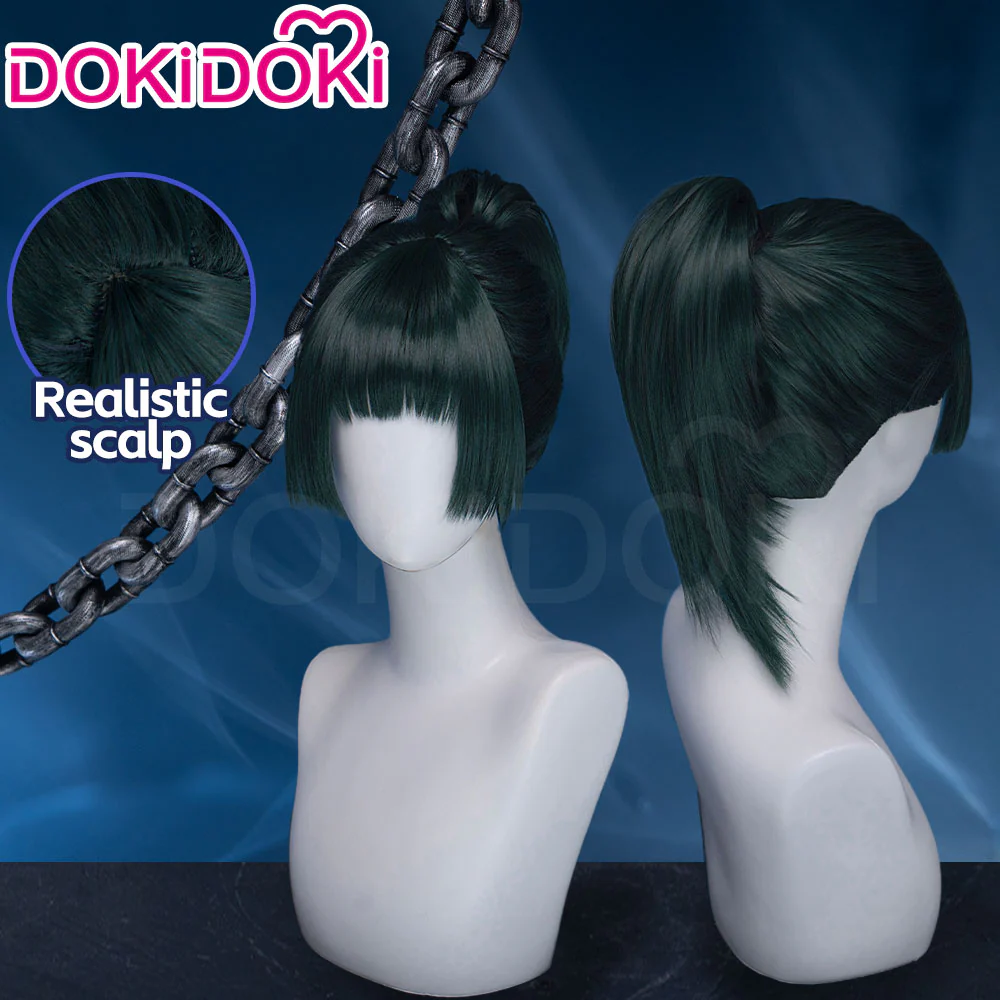【Partially Ready For Ship】Dokidoki Anime Cosplay Wig Women Halloween Green Wig / Short Hair - Image 2