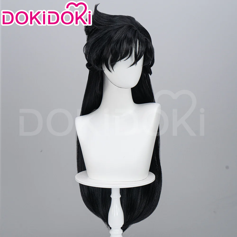 【Ready For Ship】DokiDoki Anime Cosplay Long Black Wig Women With Bangs - Image 3