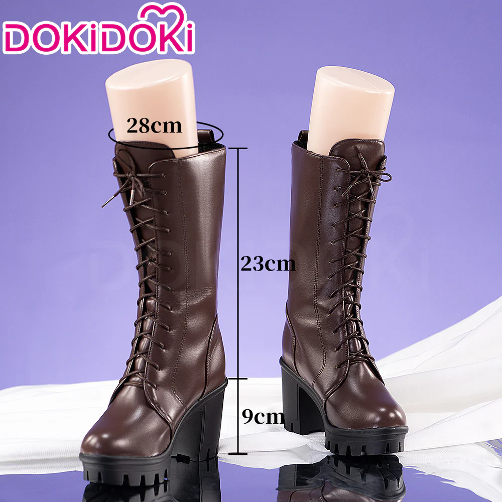 DokiDoki Anime Cosplay Black Butler Kuroshitsuji Ciel Phantomhive Shoes Lady Halloween Brown Boots