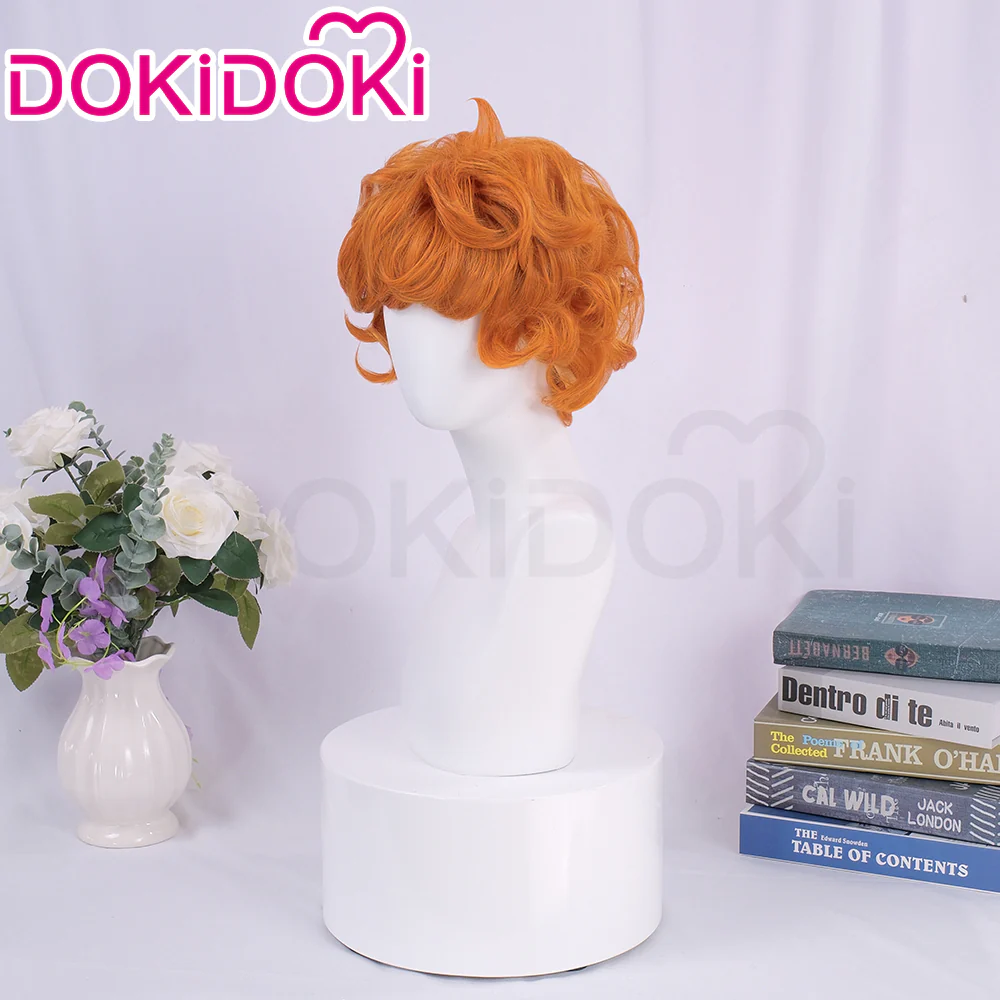 【Ready For Ship】DokiDoki Anime Cosplay Wig Short Curly Orange Hair - Image 2
