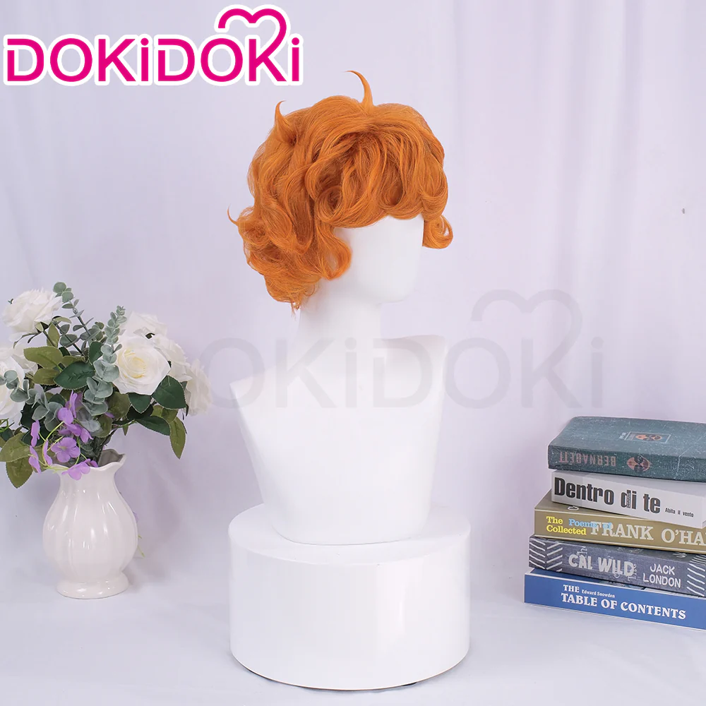 【Ready For Ship】DokiDoki Anime Cosplay Wig Short Curly Orange Hair - Image 3