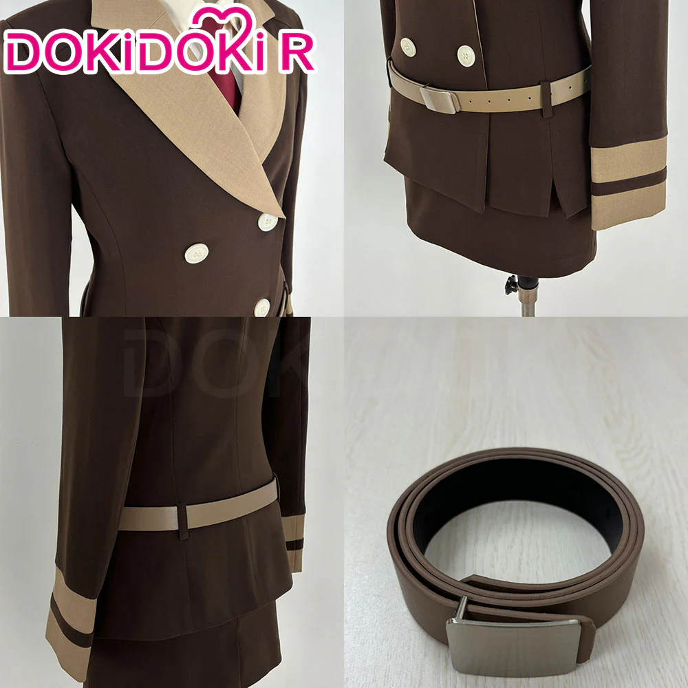 【In Stock】【Size S-2XL】DokiDoki Anime Cosplay Demon Sisters Costume Brown Suit Red Bodysuit Season 2 Devil Halloween - Image 5