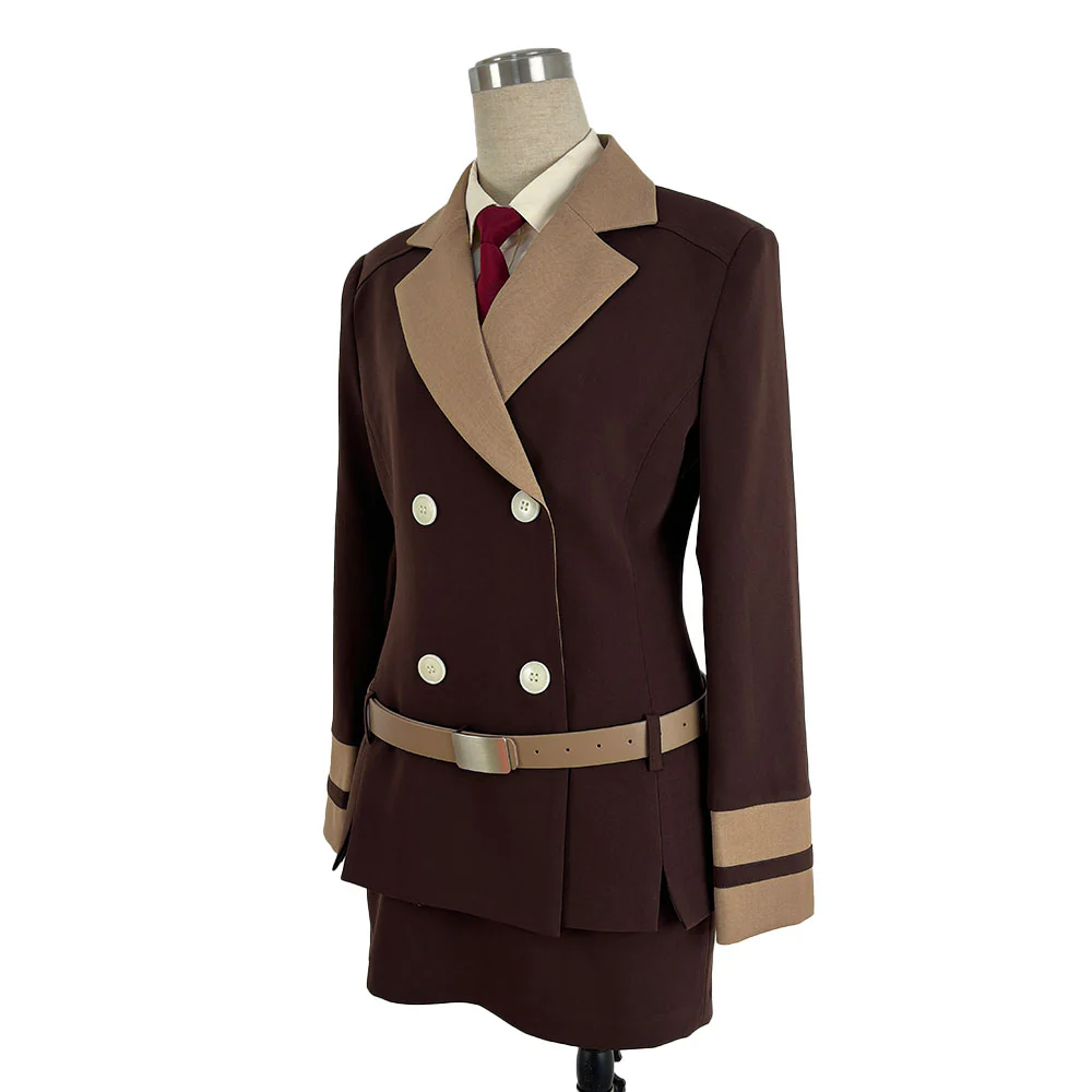 【In Stock】【Size S-2XL】DokiDoki Anime Cosplay Demon Sisters Costume Brown Suit Red Bodysuit Season 2 Devil Halloween - Image 6