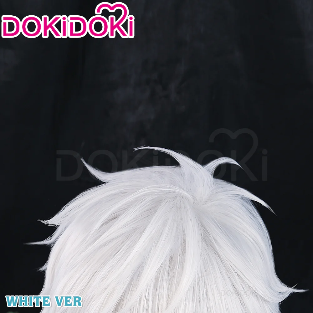 【Grey Ver. Ready For Ship】DokiDoki Anime Cosplay White/ Grey Wig/ Glasses/ White False Eyelash Short Grey Halloween - Image 12