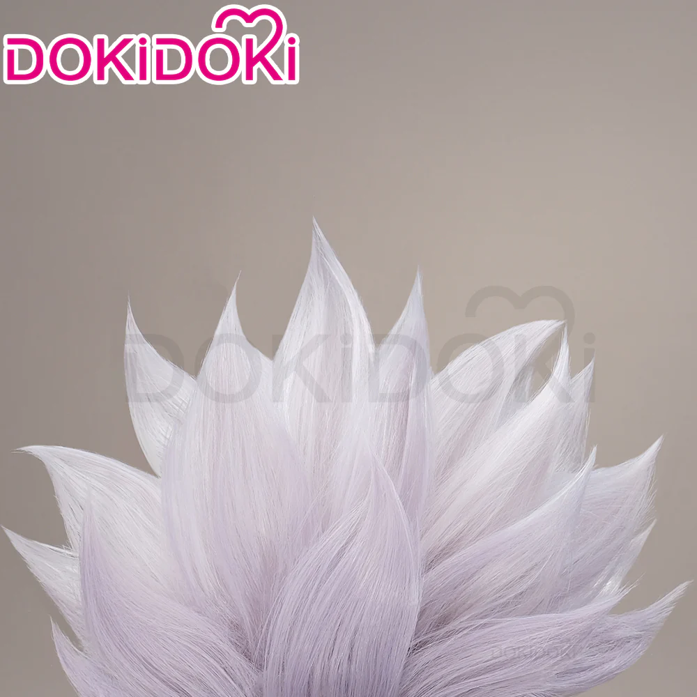 【Grey Ver. Ready For Ship】DokiDoki Anime Cosplay White/ Grey Wig/ Glasses/ White False Eyelash Short Grey Halloween - Image 15