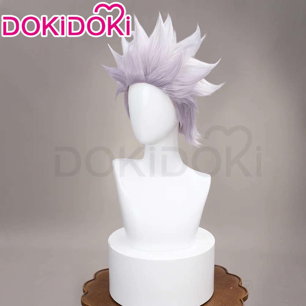 【Grey Ver. Ready For Ship】DokiDoki Anime Cosplay White/ Grey Wig/ Glasses/ White False Eyelash Short Grey Halloween - Image 16