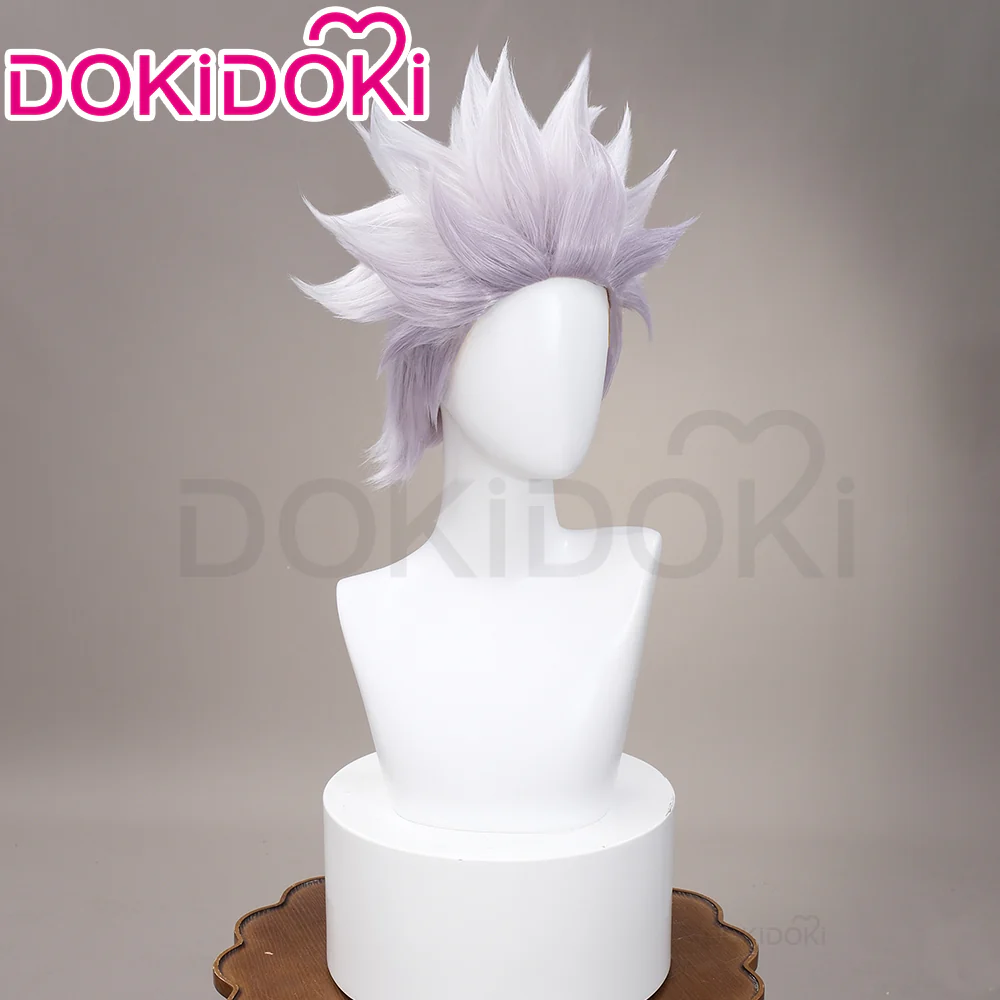【Grey Ver. Ready For Ship】DokiDoki Anime Cosplay White/ Grey Wig/ Glasses/ White False Eyelash Short Grey Halloween - Image 17