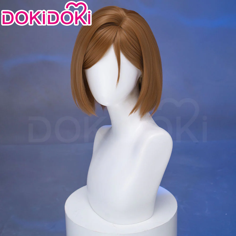 DokiDoki Anime Cosplay Wig Short Brown Hair Halloween - Image 2