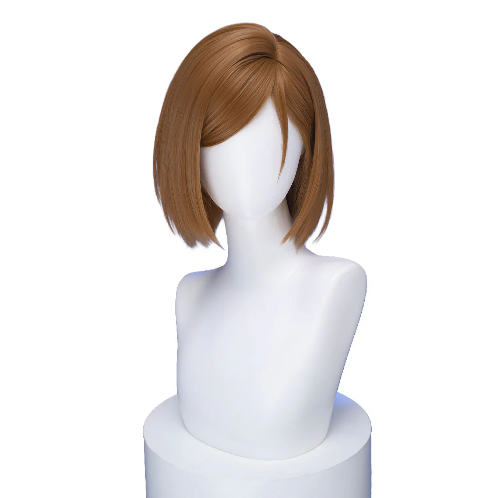 DokiDoki Anime Cosplay Wig Short Brown Hair Halloween - Image 5