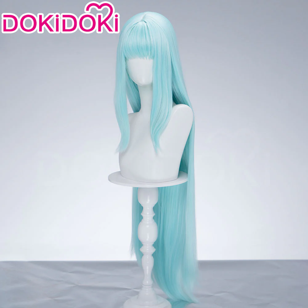 DokiDoki Anime Cosplay Magical Transformation Wig Long Straight Pale Blue Hair - Image 2