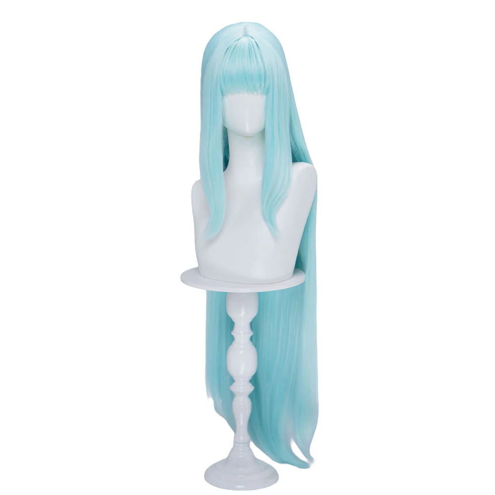 DokiDoki Anime Cosplay Magical Transformation Wig Long Straight Pale Blue Hair - Image 5