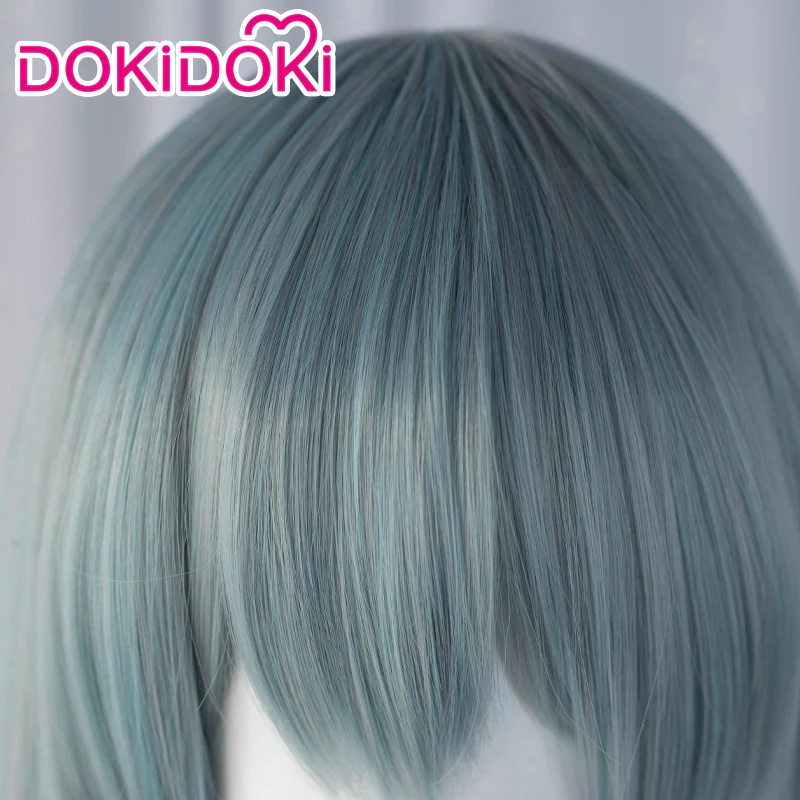 【Ready For Ship】Dokidoki Anime Cosplay Wig Men Halloween Long Blue Gray Wig - Image 3