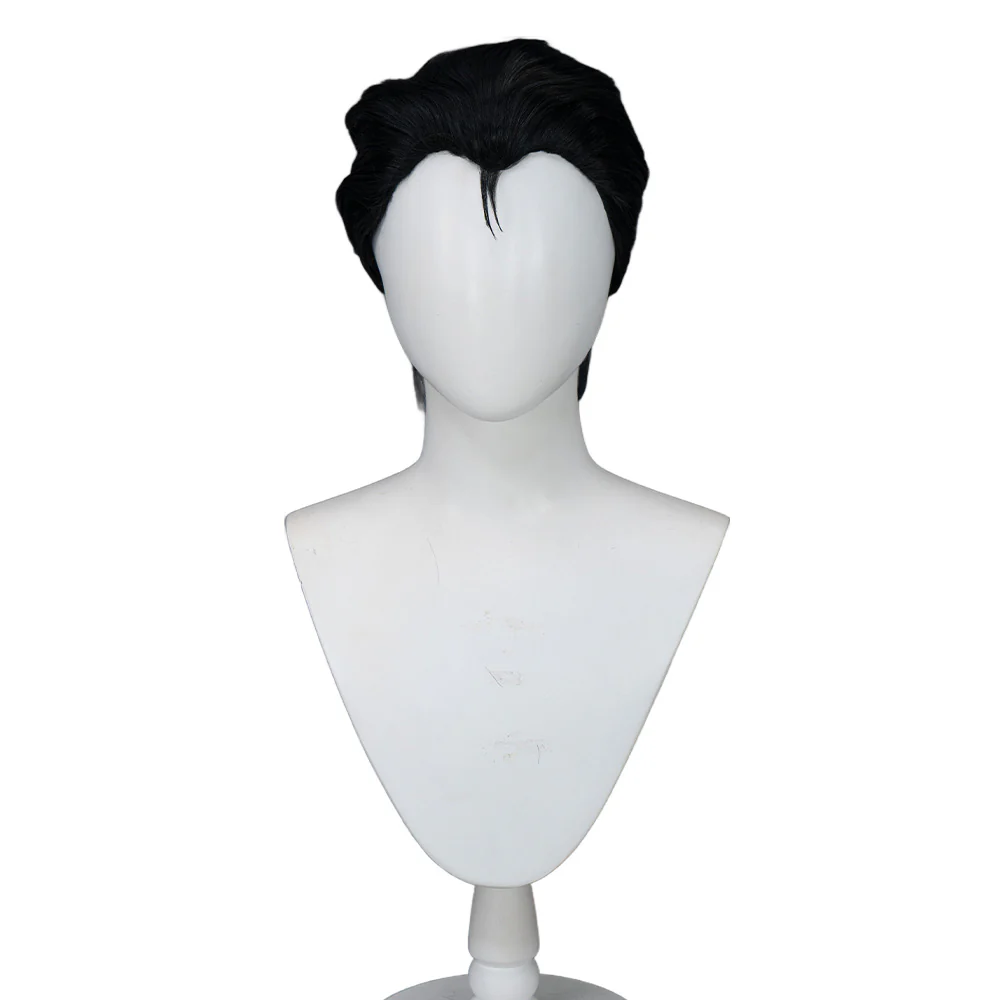 【Ready For Ship】DokiDoki Anime Cosplay Men Moori Koggoro Wig Short Black Hair Slick Back - Image 2