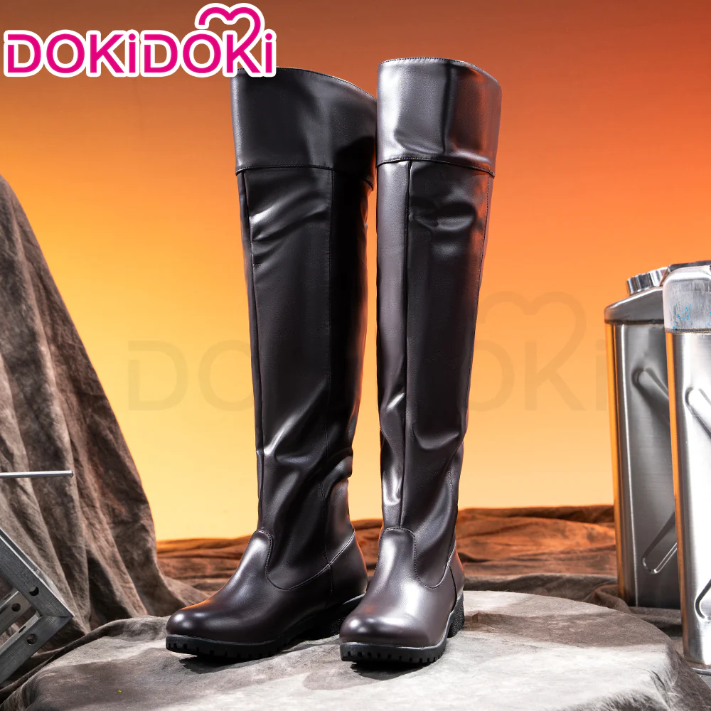 DokiDoki Anime Cosplay Shoes Dark Brown Boots Daily