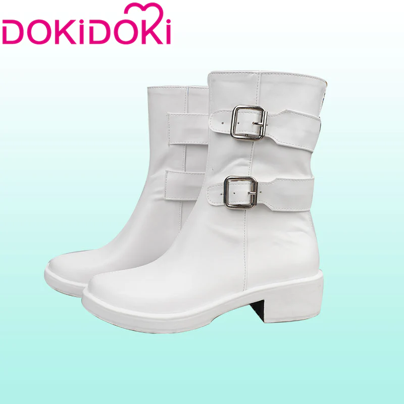 DokiDoki Anime Cosplay Shoes White Boots - Image 2