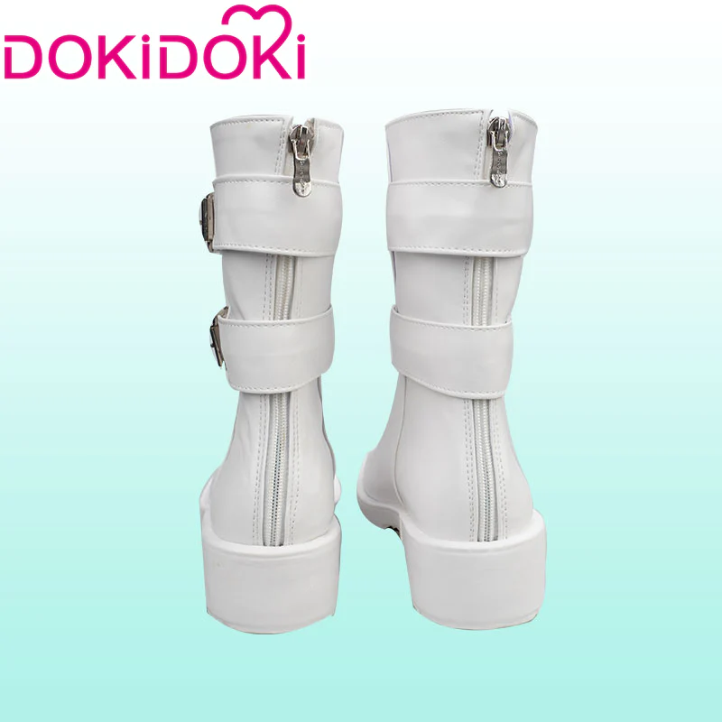 DokiDoki Anime Cosplay Shoes White Boots - Image 3