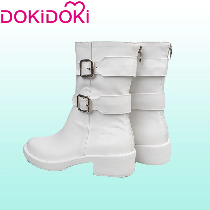 DokiDoki Anime Cosplay Shoes White Boots - Image 4