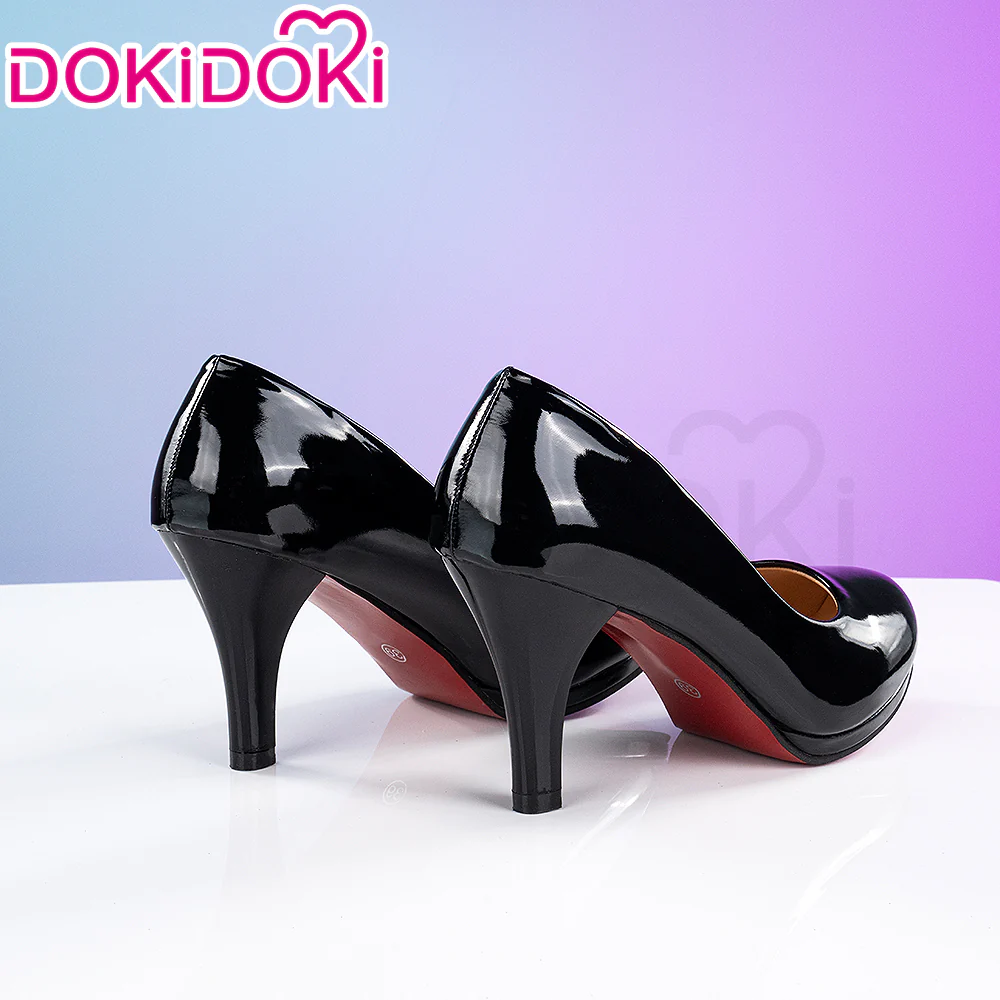 DokiDoki Anime Cosplay Shoes White / Black Leather Shoes - Image 3