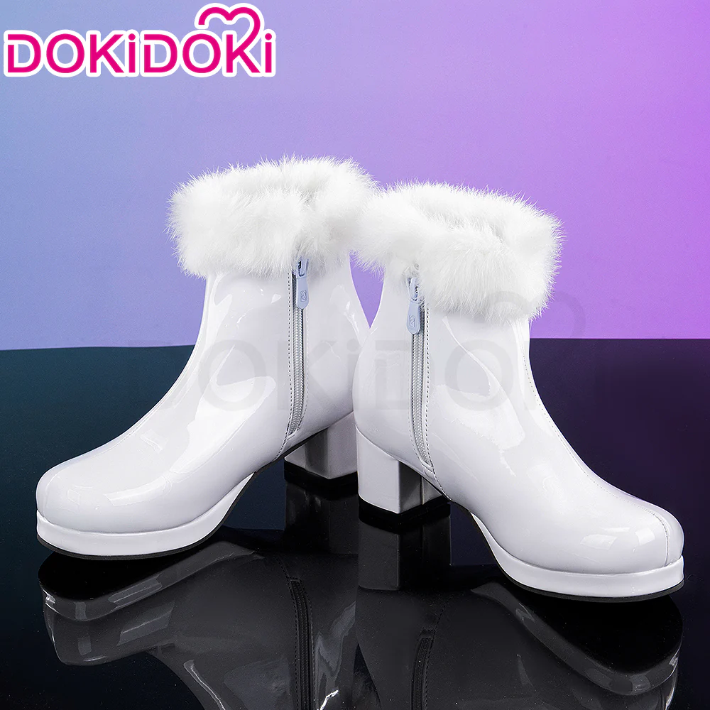 DokiDoki Anime Cosplay Shoes White / Black Leather Shoes - Image 4