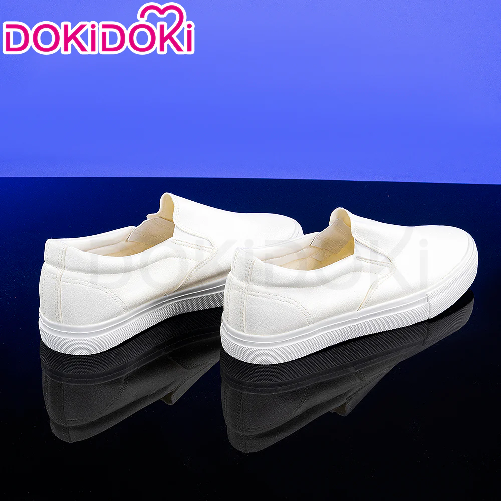DokiDoki Anime Cosplay Shoes White / Black Leather Shoes - Image 5