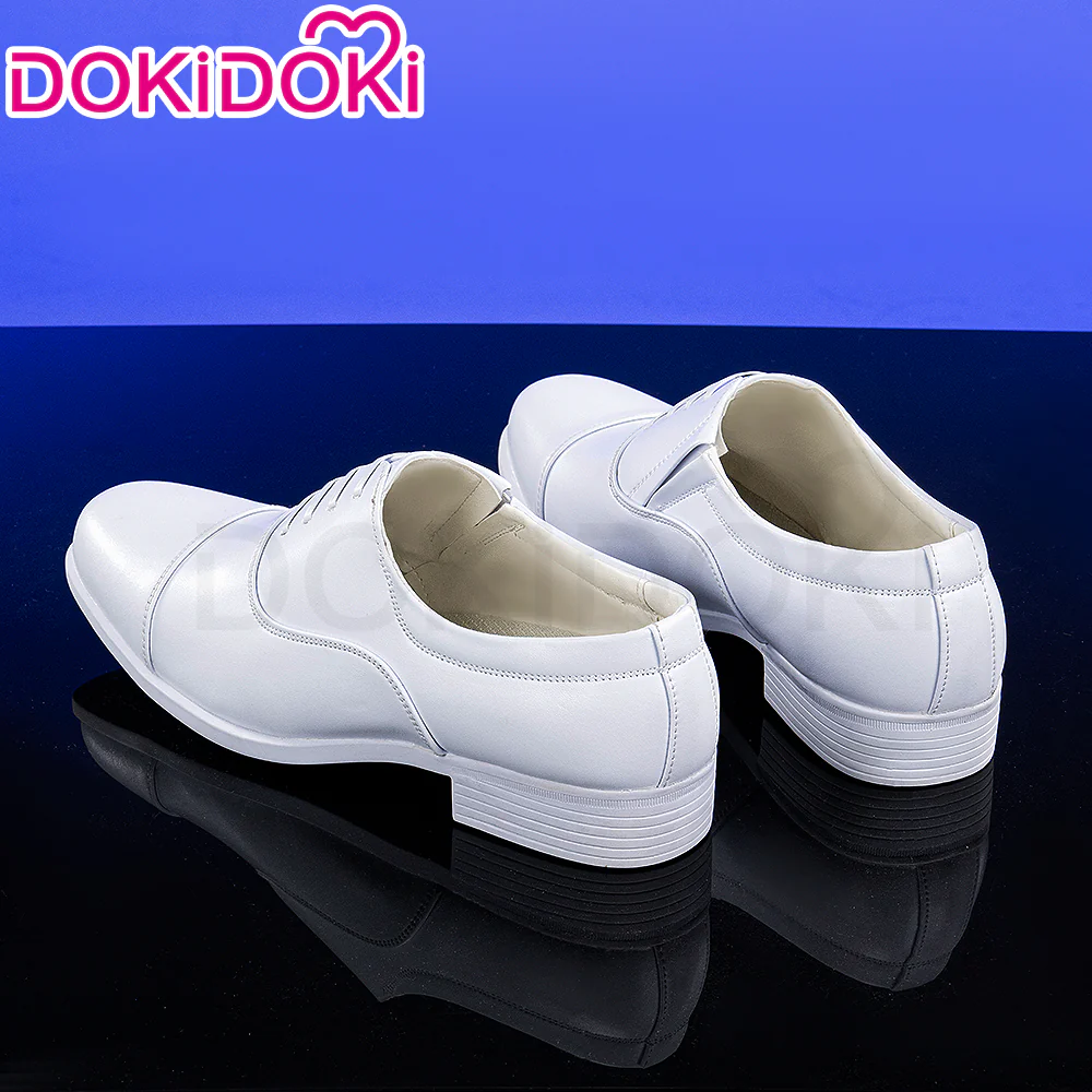 DokiDoki Anime Cosplay Shoes White / Black Leather Shoes - Image 9