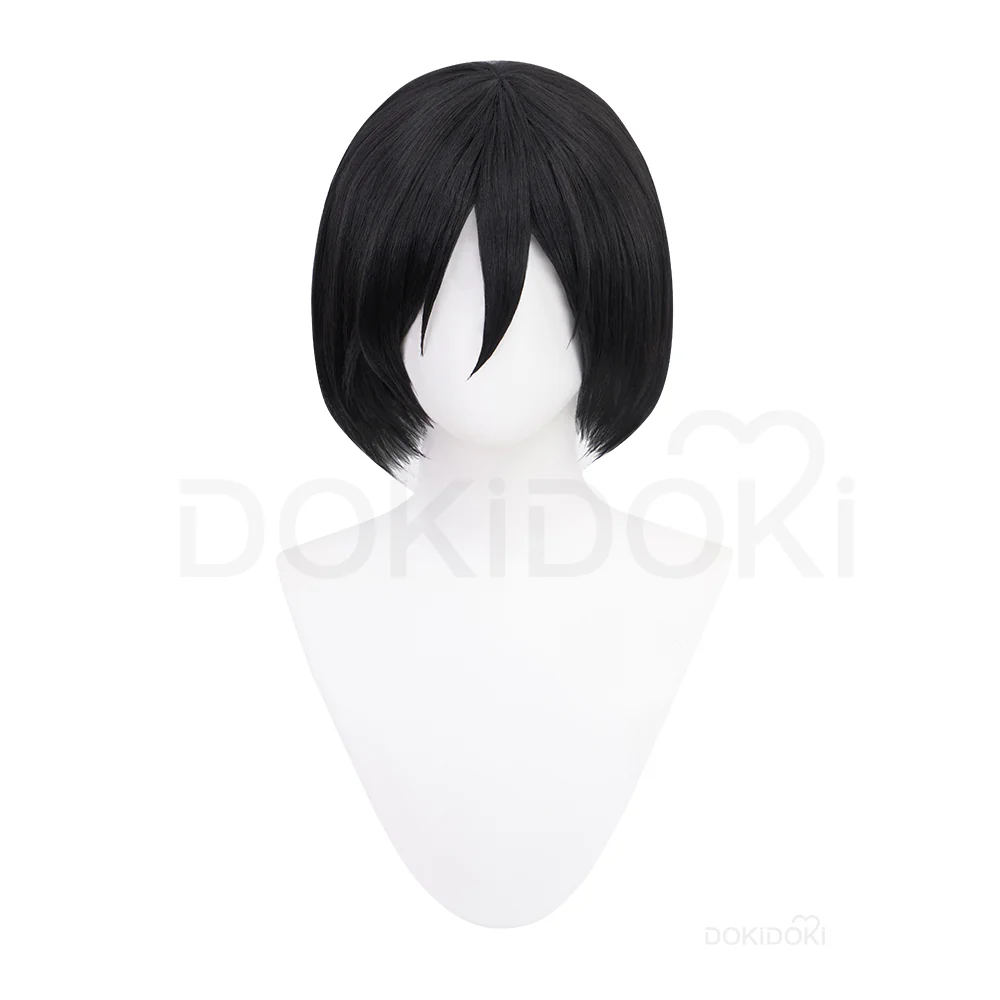 【Ready For Ship】DokiDoki Anime Cosplay Wig Black Short Straight Hair - Image 4