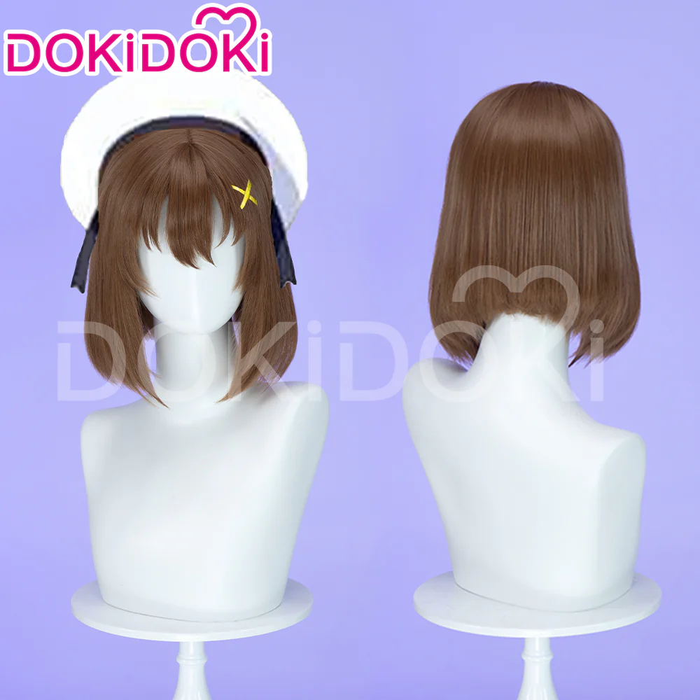 【Ready For Ship】DokiDoki Anime Magical Girl Lyrical Nanoha Cosplay Wig Hayate Yagami Brown Straight Women Hair