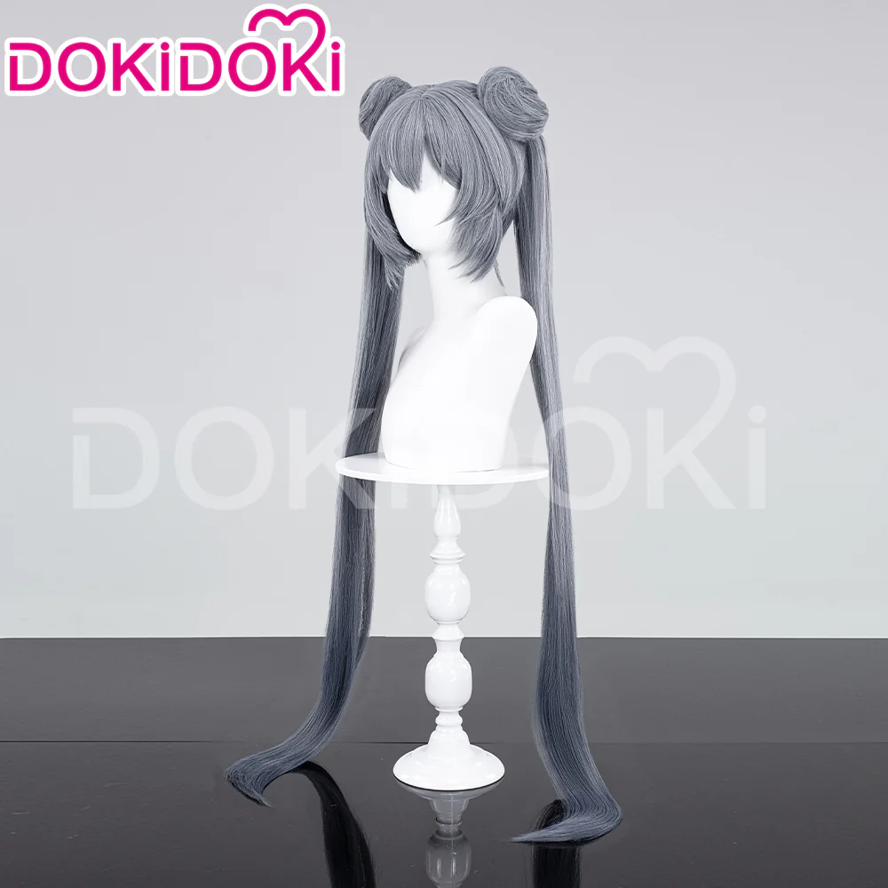 【Ready For Ship】DokiDoki Anime Cosplay Wig  Chinese Style Long Grey Women Straight Hair - Image 2