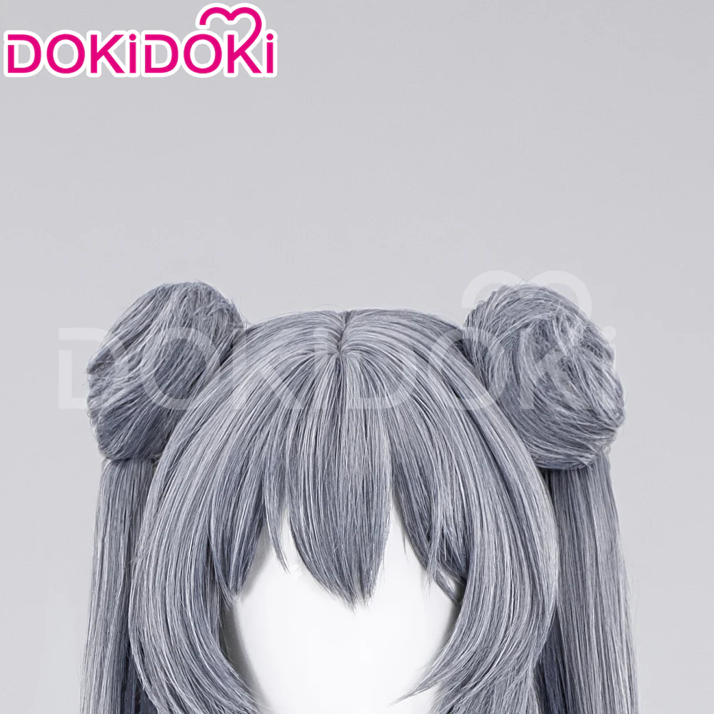 【Ready For Ship】DokiDoki Anime Cosplay Wig  Chinese Style Long Grey Women Straight Hair - Image 4