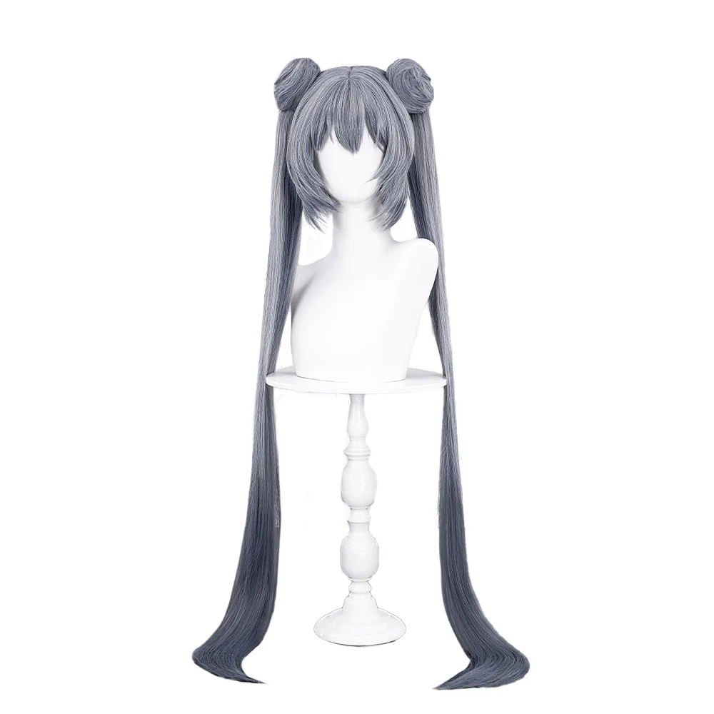 【Ready For Ship】DokiDoki Anime Cosplay Wig  Chinese Style Long Grey Women Straight Hair - Image 5
