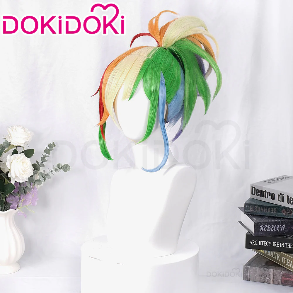 【Ready For Ship】DokiDoki Anime  Cosplay Wig Cute Rainbow Hair Colorful - Image 2