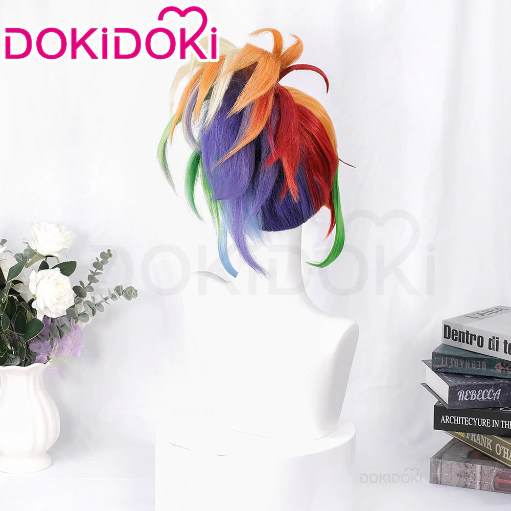 【Ready For Ship】DokiDoki Anime  Cosplay Wig Cute Rainbow Hair Colorful - Image 3