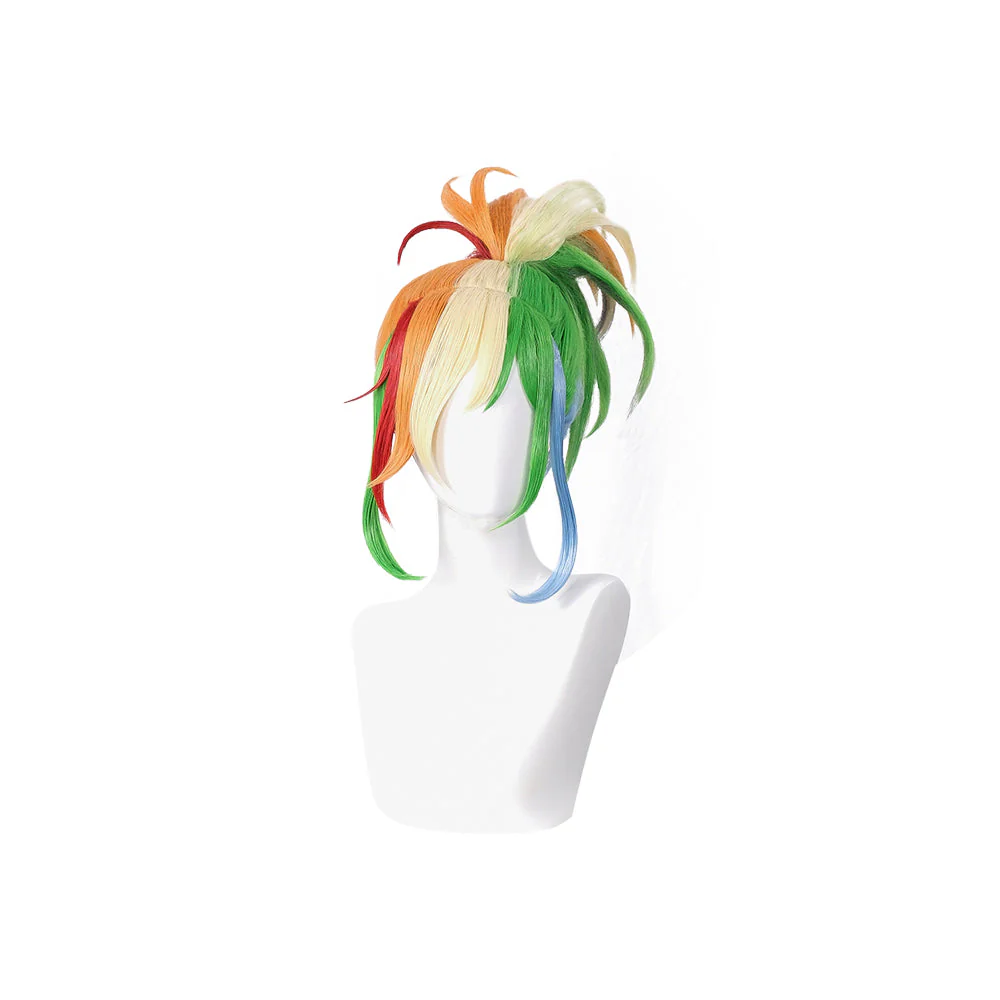 【Ready For Ship】DokiDoki Anime  Cosplay Wig Cute Rainbow Hair Colorful - Image 5