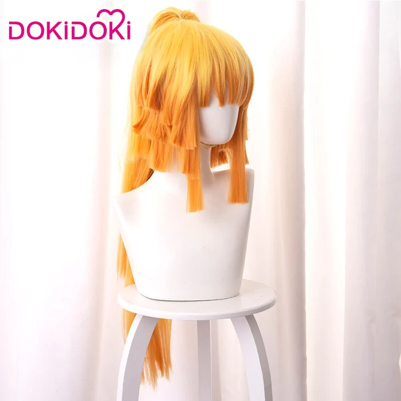 Dokidoki Anime Cosplay  Wig Halloween Long Orange Wig - Image 4