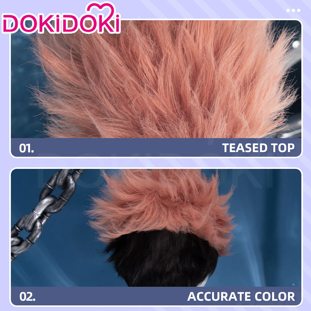【Ready For Ship】Dokidoki Anime Cosplay Wig Short Orange Hair Halloween - Image 4
