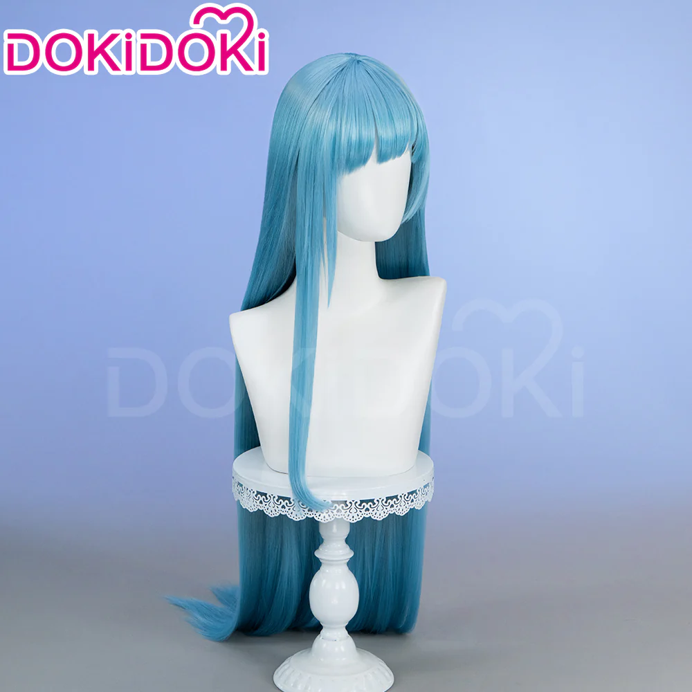 【Ready For Ship】DokiDoki Anime Cosplay Wig Long Blue Straight Hair - Image 3