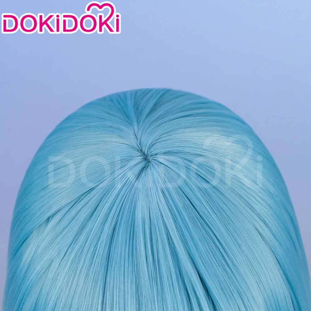 【Ready For Ship】DokiDoki Anime Cosplay Wig Long Blue Straight Hair - Image 4