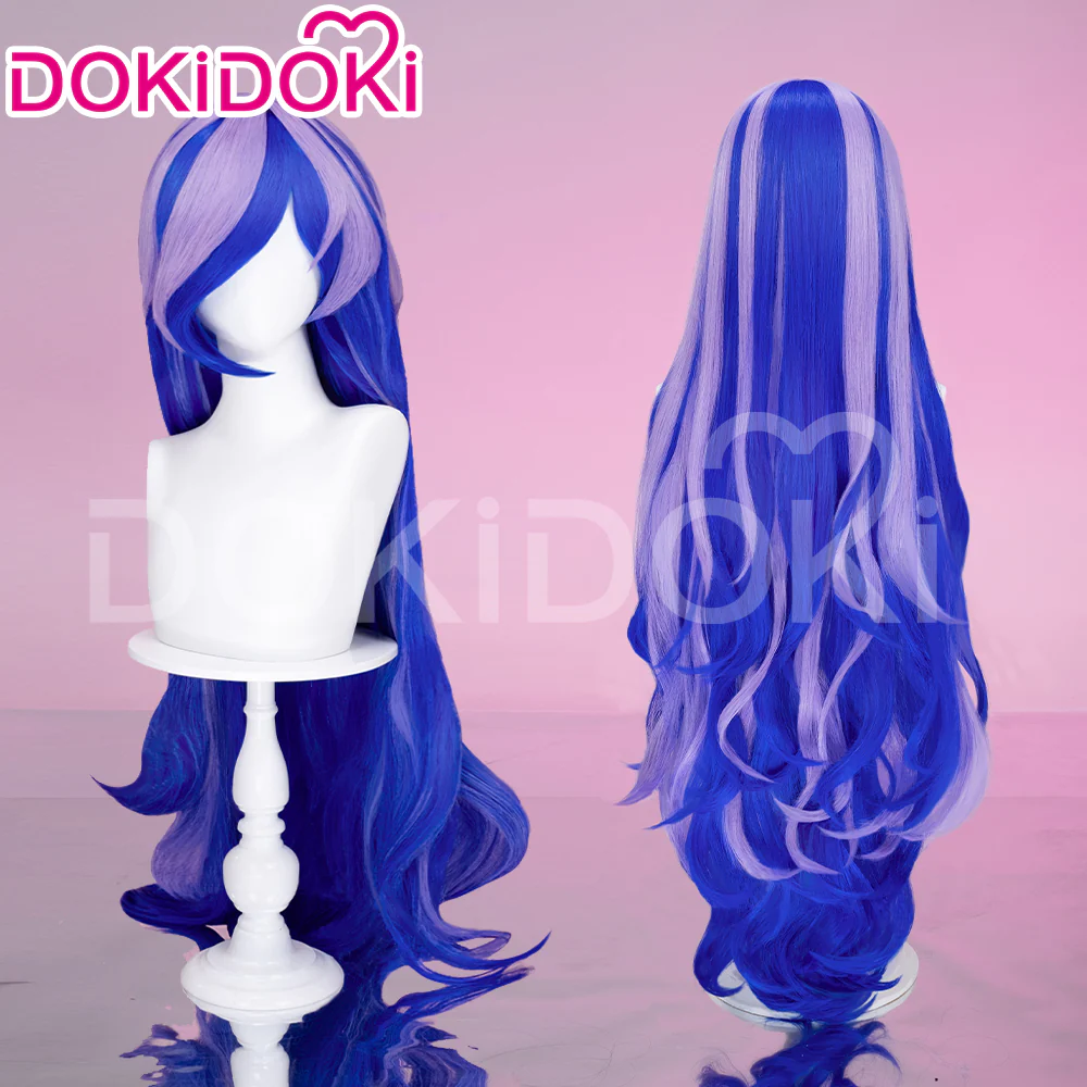 【Ready For Ship】DokiDoki Anime Cosplay Wig Long Curly Lilac Bluish Purple Hair