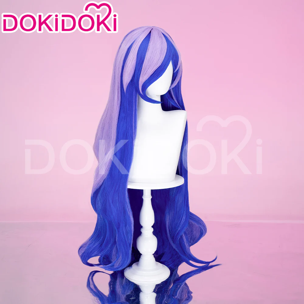 【Ready For Ship】DokiDoki Anime Cosplay Wig Long Curly Lilac Bluish Purple Hair - Image 2