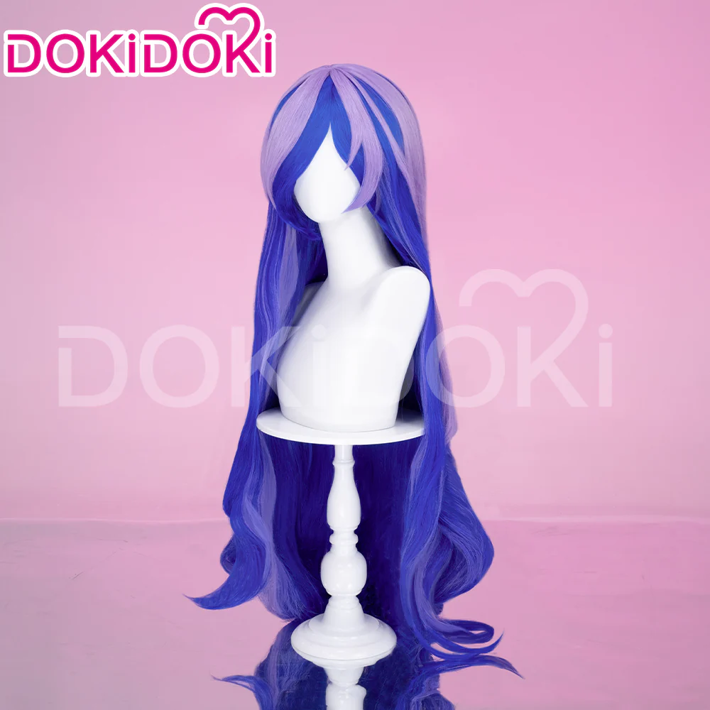 【Ready For Ship】DokiDoki Anime Cosplay Wig Long Curly Lilac Bluish Purple Hair - Image 3
