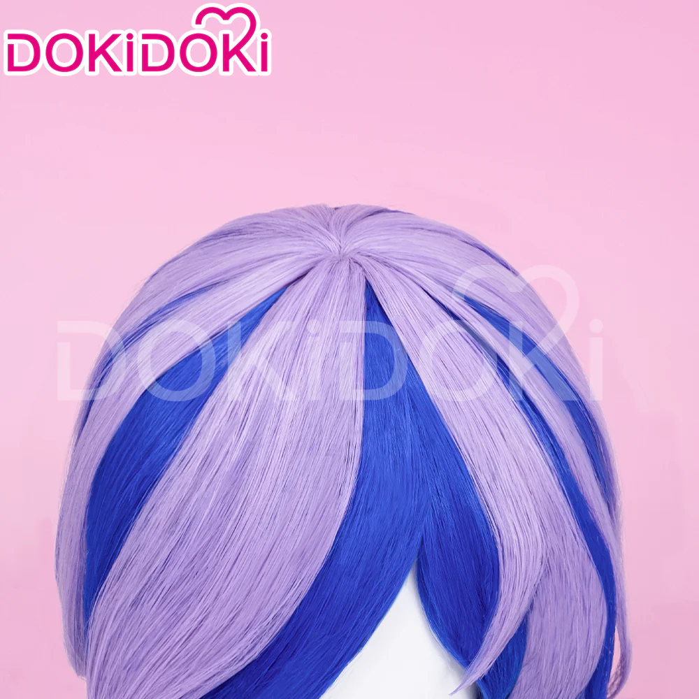 【Ready For Ship】DokiDoki Anime Cosplay Wig Long Curly Lilac Bluish Purple Hair - Image 4