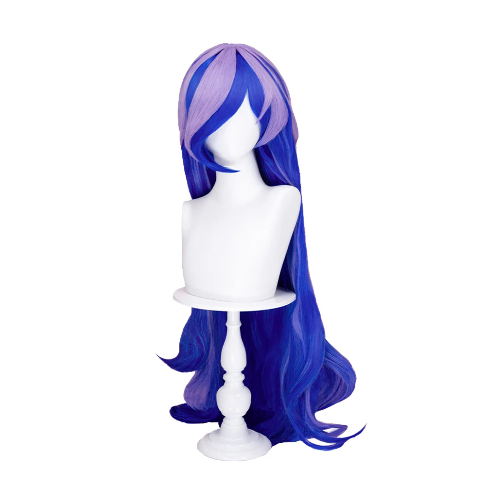 【Ready For Ship】DokiDoki Anime Cosplay Wig Long Curly Lilac Bluish Purple Hair - Image 5