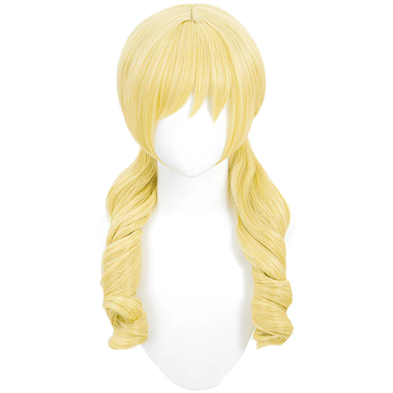 【Ready For Ship】DokiDoki Anime Cosplay Wig Long Curly Yellow Headwear - Image 5