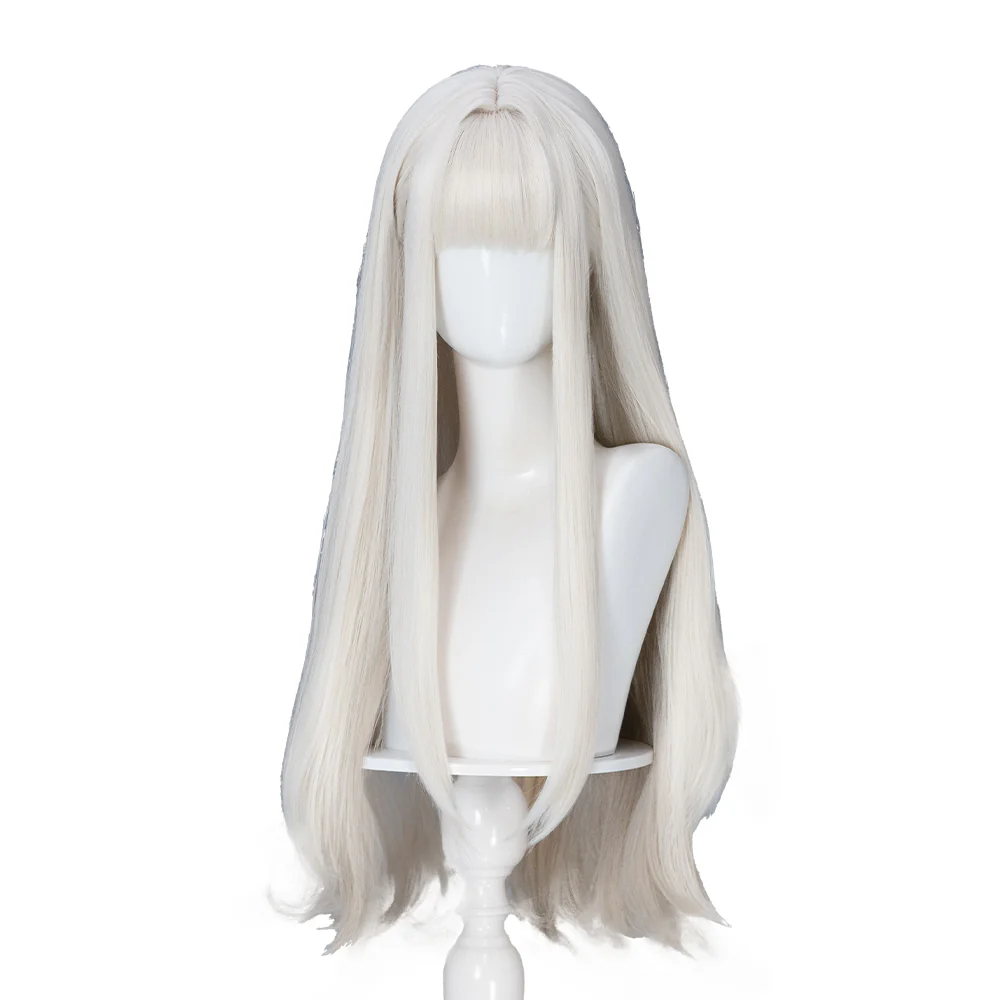 【Ready For Ship】DokiDoki Anime Cosplay Women Wig / Ear Clip / Tattoo Sticker Long Golden Pink Gradient Silver Purple Hair Bunny Girl - Image 15