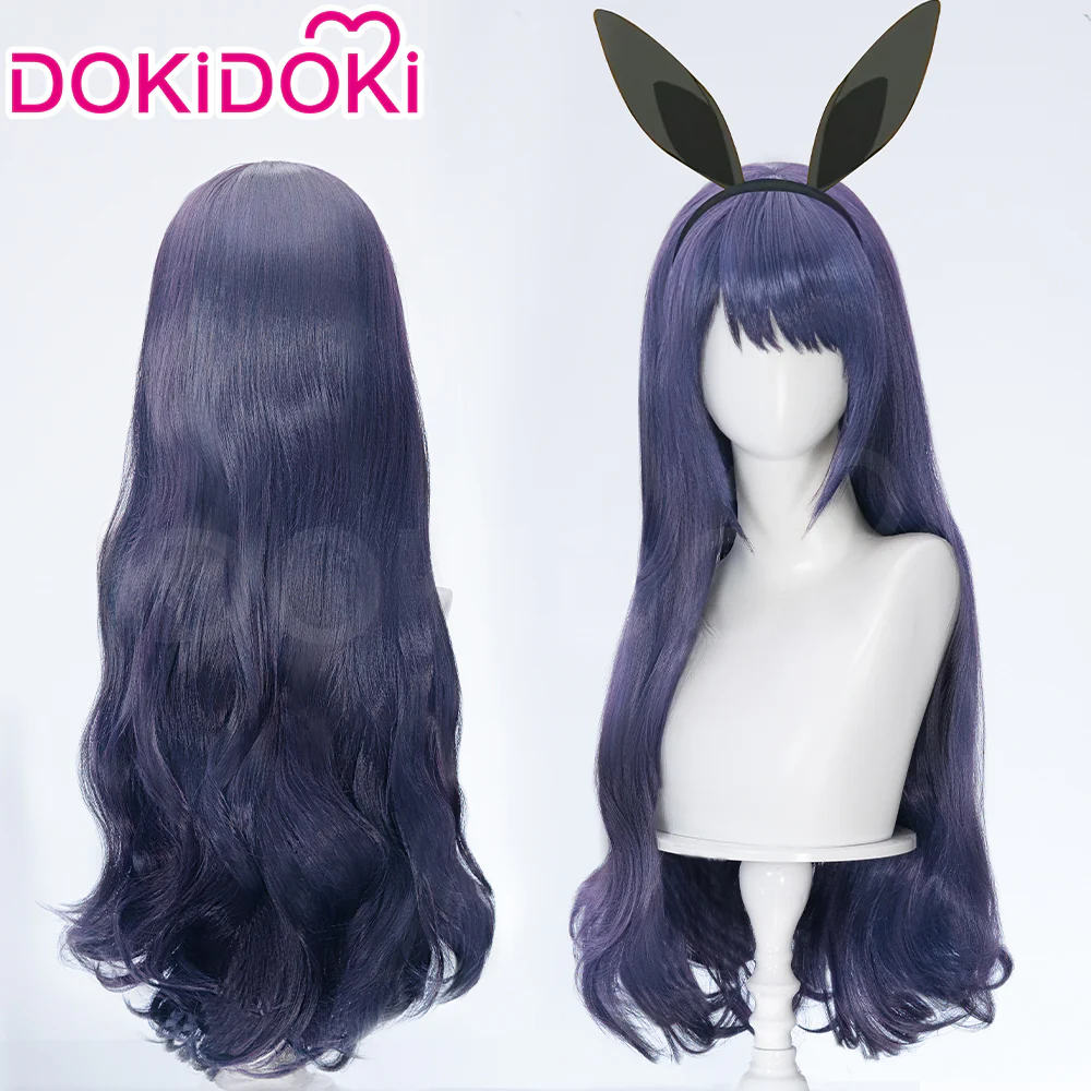 【Ready For Ship】DokiDoki Anime Cosplay Women Wig / Ear Clip / Tattoo Sticker Long Golden Pink Gradient Silver Purple Hair Bunny Girl - Image 16