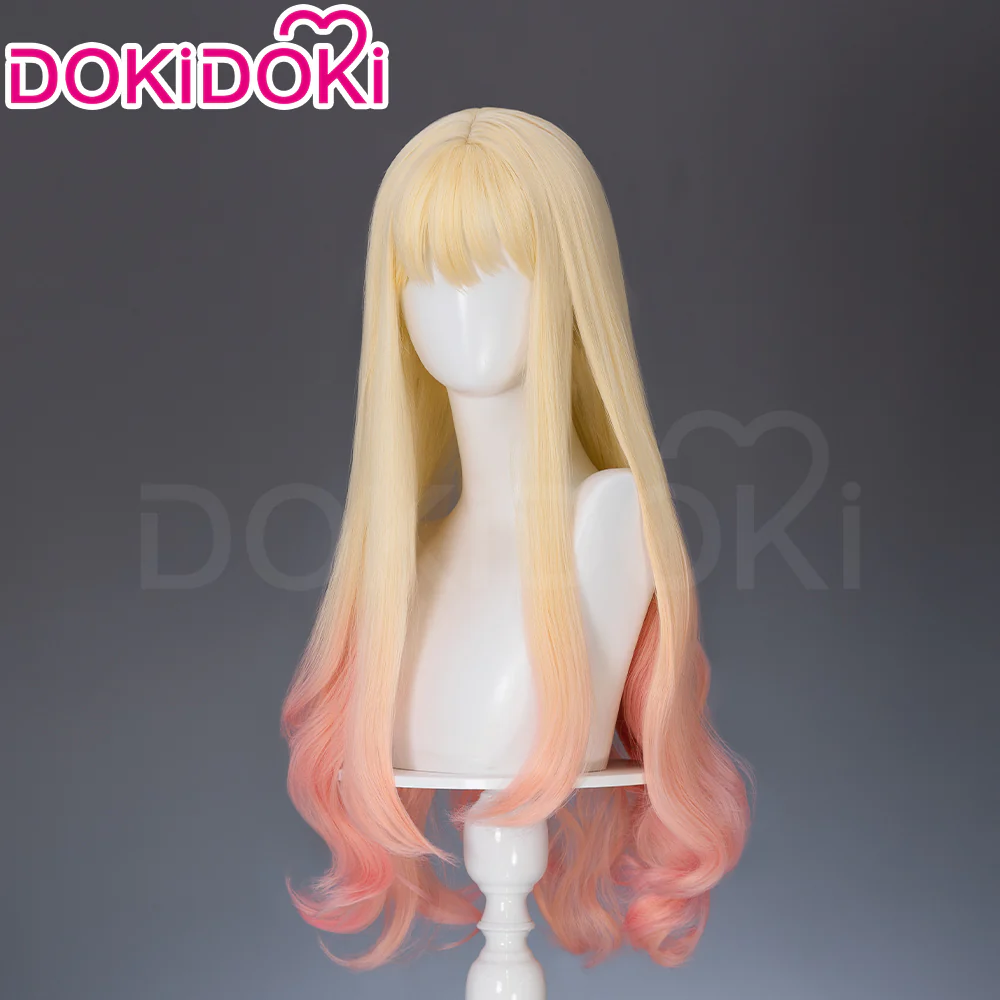 【Ready For Ship】DokiDoki Anime Cosplay Women Wig / Ear Clip / Tattoo Sticker Long Golden Pink Gradient Silver Purple Hair Bunny Girl - Image 8