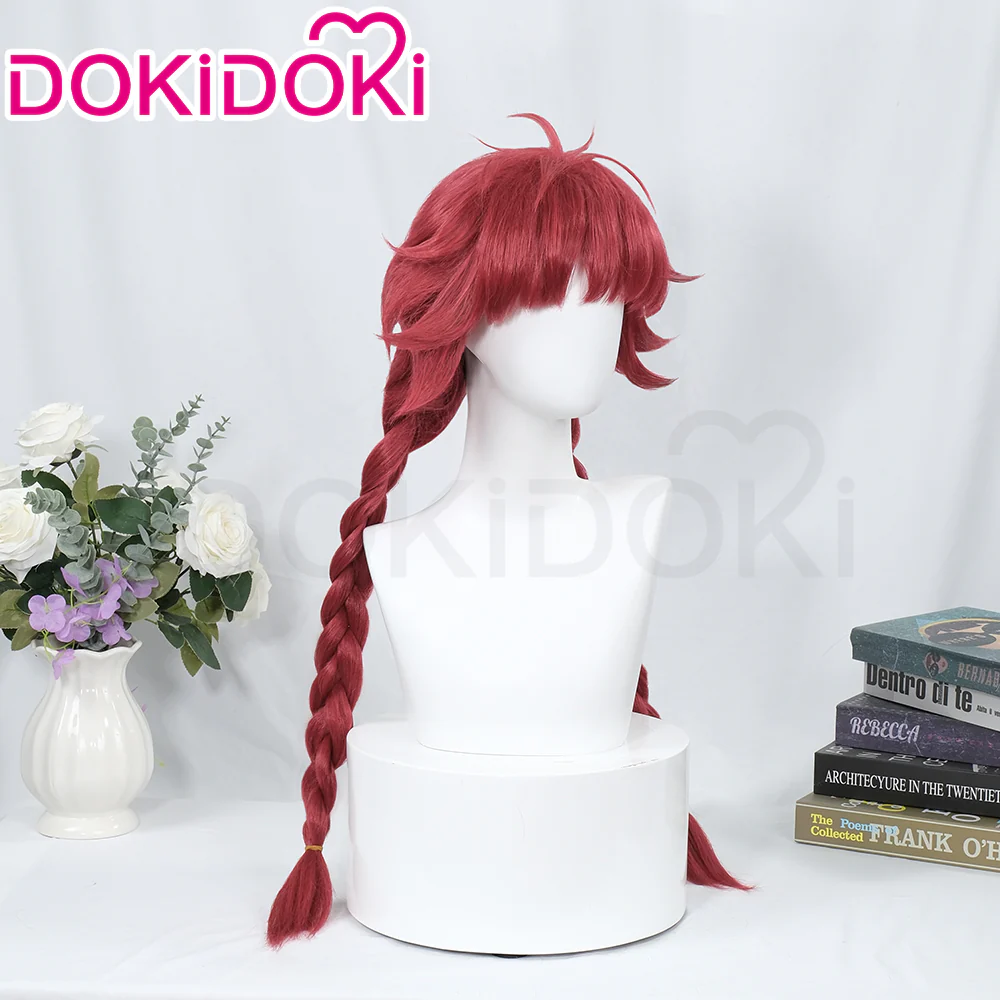 【Ready For Ship】DokiDoki Anime Cosplay Wig Long Red Hair - Image 2