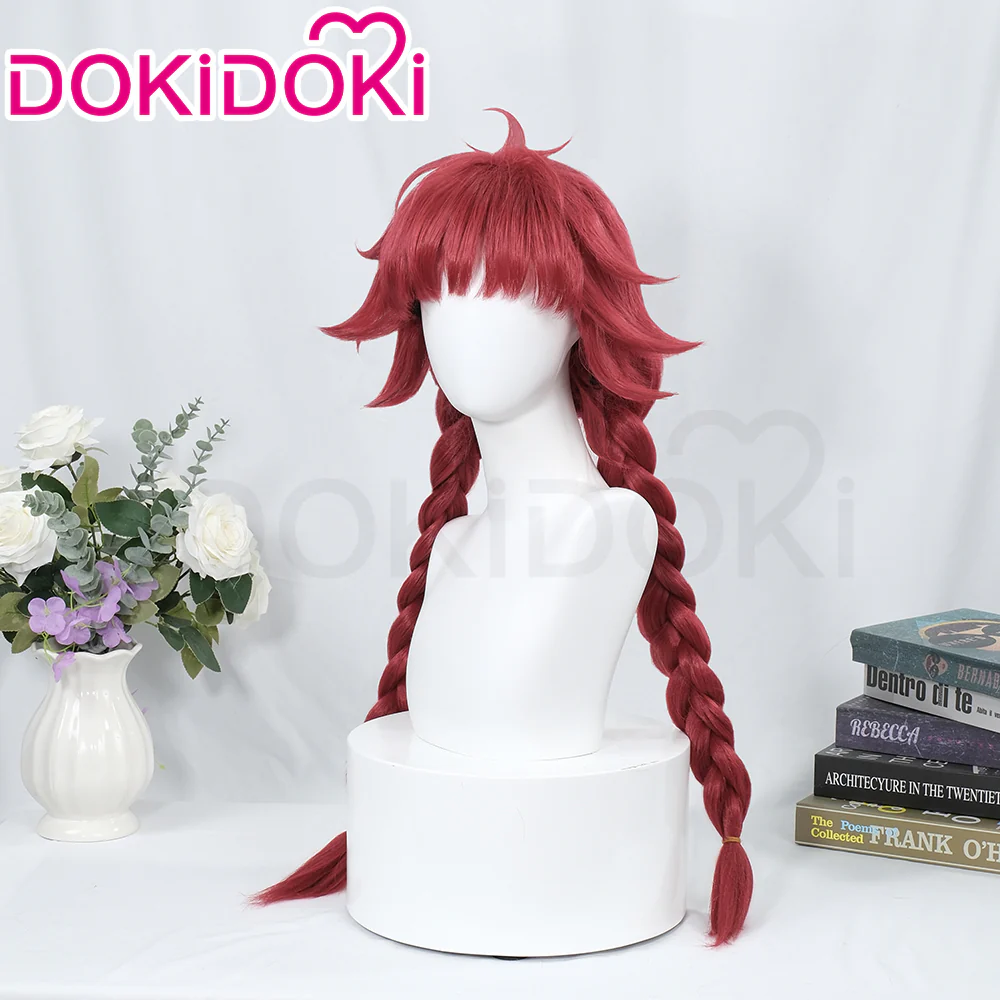 【Ready For Ship】DokiDoki Anime Cosplay Wig Long Red Hair - Image 3