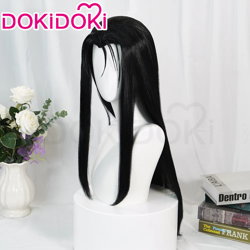 DokiDoki Anime Cosplay Wig Long Straight Black Hair - Image 2